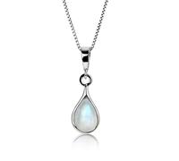 Moonstone Silver Pendant Pear Shape Gemstone Fine Jewelry for Women