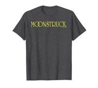 Moonstruck Yellow Text Chest Logo T-Shirt, Men, Dark Heather Grey, X-Large