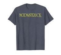 Moonstruck Yellow Text Chest Logo T-Shirt, Men, Heather Blue, 3X-Large