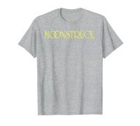 Moonstruck Yellow Text Chest Logo T-Shirt, Men, Heather Grey, 5X-Large