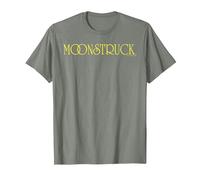 Moonstruck Yellow Text Chest Logo T-Shirt, Men, Olive Heather, 3X-Large