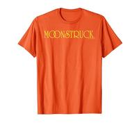 Moonstruck Yellow Text Chest Logo T-Shirt, Men, Orange, 3X-Large