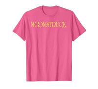 Moonstruck Yellow Text Chest Logo T-Shirt, Men, Pink Heather, 3X-Large