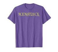 Moonstruck Yellow Text Chest Logo T-Shirt, Men, Purple Heather, Large