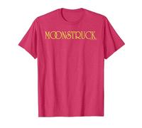 Moonstruck Yellow Text Chest Logo T-Shirt, Men, Red Heather, XX-Large