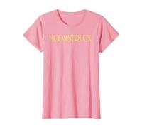 Moonstruck Yellow Text Chest Logo T-Shirt, Women, Pink, 3X-Large