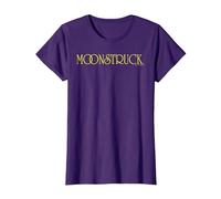 Moonstruck Yellow Text Chest Logo T-Shirt, Women, Purple, 3X-Large