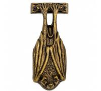 MOONSUN 5 Bat Door Knocker, Antique Brass Finish, Solid Metal, 5 Inch, Gothic Home Décor, with Mounting Screws