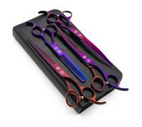 Moontay Professional 7.0" Dog Grooming Scissors Set, Purple