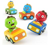 MOONTOY Car Toys for 1+ Year Old First Birthday Gifts for Boys,Press and Go Cars Toy Baby Animal Racing Cars for Toddlers 1-3,Push Go Friction Car Toys 12-18 Months Toddler Toy for One Year Old