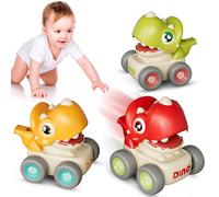 MOONTOY Toy Cars for 1+ Year Olds, 3PCS Animal Baby Cars, No Batteries Required, Press and Go Car for Toddlers 1-3, Toys for 1 Year Old Boys and Girls, Great Birthday Gifts for Babies 12-18 Months