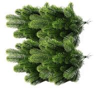 Moonvvin Artificial Pine Tree Branches, 50-Pack Green Plants Pine Needles DIY Accessories for Garland Wreath Christmas Embellishing and Home Garden Decor
