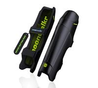 moonwalkr Cricket Leg Guard 2.0 Protective Gear for Unisex of Batter's Height (5'9"-6'2") Cricket Pads Batters Leg Guard & Perfect for Running Between Wickets (Black, Large)