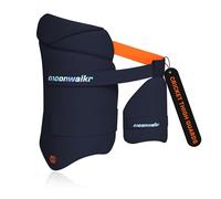 moonwalkr Cricket Thigh Guards 2.0 Lightweight Cricket Guard & Equipment Unisex Thigh Pads for Batter's Height (5'9"-6'2") Safeguarding Both Your Outer and Inner Thighs Blue (Large, Left Hand)