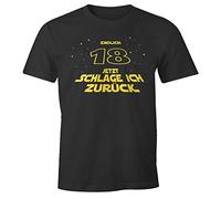 MoonWorks® 18th Birthday Gift For Men Movie Quotes Star War 18th Birthday T-Shirt - Black - X-Large