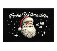 MoonWorks Doormat Merry Christmas Santa Claus Santa Claus Retro Vintage Design Non-Slip & Washable Black 60 x 40 cm