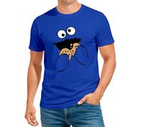 MoonWorks® Men's T-Shirt Cookie Monster Biscuit Monster Carnival Costume - Blue - Medium