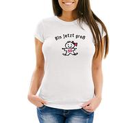 MoonWorks® Women's 30th Birthday T-Shirt with German Text "Ich Bin jetzt große Gift for Women - White - X-Small
