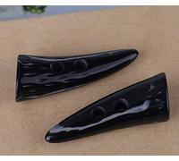 MoonyLI 4pcs Resin Toggle Buttons Horn Imitation Tooth Toggle Buttons Two Holes Horn Tooth Shape Resin Buttons Sewing Craft DIY Accessories 5.5 x 2 cm