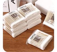 MoonyLI Cotton buds made of bamboo and cotton, disposable cotton buds applicator bamboo cotton buds cotton swabs, wooden ear sticks.