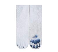 MoonyLI Unisex Animal Foot Socks Animal Paw 3D Simulation Print Crew Socks Funny Animal Pattern Kids Socks, Polar Bear, standard size