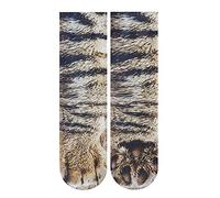 MoonyLI Unisex Animal Foot Socks Animal Paw 3D Simulation Print Crew Socks Funny Animal Pattern Kids Socks, Cat, standard size