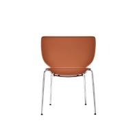 Moooi Hana Dining Chair Unupholstered Set of 2 Terracotta/ Chrome Stackable