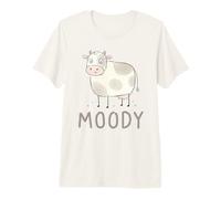 Moooody Cute Moody Dairy Farming Cow Farmer Premium T-Shirt