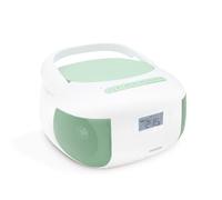 MOOOV 477186 Portable Bluetooth FM Radio CD Player - Boombox Stereo MP3 USB Input, AUX-in, Micro-SD, Headphone Jack, LCD Screen - Mains or Battery Powered - Green
