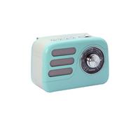 Mooov 477240 Vintage Radio with Bluetooth 5.4 with Battery, FM/MW Radio, Portable, Retro, Compact Wireless Speaker, USB and MicroSD, 6 Hours Running Time, Turquoise