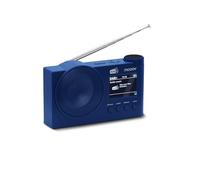 Mooov 477255 - Dab+ and FM Radio with Bluetooth 5.0, Double Alarm Clock, Colour Display, USB MP3, Rechargeable Battery up to 15h, Sleep Function, Blue