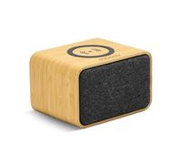 mooov 477352 Portable Bamboo Bluetooth Speaker with Induction Charger for Smartphone