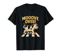Mooove Over Cow Crossing Funny Farm Humor Graphic T-Shirt