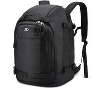 MoopGou Ski Boot Bag, 50L Ski Boot Travel Backpack 1680D Nylon Waterproof Ski Bag for Ski Boots, Ski Helmet, Goggles, Gloves, Apparel & Skiing Gear Accessories for Men, Women and Youth- Black