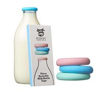 MOOPOPS Reusable Milk Bottle Tops - Mixed 3 Pack, The Original