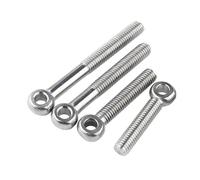 MOOPW 304 Stainless Steel Eye Bolts Rigging Anchor Points Swivel Eyelet Bolt Heavy Duty With Hole Industrial Lifting Eyebolts M10 x 50mm 2 Pcs