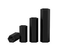 MOOPW Nylon Standoffs Screws Double Through Female Threaded Insulation Plastic Studs Hollow Hex Spacer Standoffs PCB Motherboard Pillar M2.5 x 12mm 20 Pcs