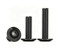 MOOPW Stainless Steel 304 Flat Head Chamfered Hex Socket Bolts Large Head Bevel Edge Furniture Allen Machine Screws M4 x 8mm 50 Pcs