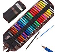 Moore Premium Art Colouring Pencils For Kids - 48 Pcs Pastel Pencils Set - Pre-Sharpened Vibrant in a Canvas Roll up Case - Artist Colouring Pencils For Adults Drawing Set - Sketching Pencils
