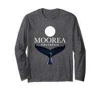 Moorea Polynesie Whale Tail Sunset Long Sleeve T-Shirt