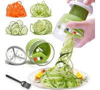 MOOREDLIFE Spiralizer Handheld Vegetable Slicer, 4 in 1 Zucchini Spaghetti Maker, Spiral Slicer for Making Quick Low Carb Veggie Noodles