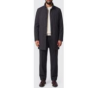 MOORER Single-Breasted Waterproof Knee-Length Coat with High Collar - Size: 52 - male