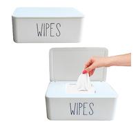 Moorfowl Baby Wipes Dispenser for Bathroom,7.28"L * 4.80"W *2.75"H,Flushable Wipes Holder Container Refillable Wipes Box Sleek Funny Bathroom Decor Nursery and Baby Registry Essential
