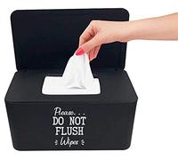 Moorfowl Baby Wipes Dispenser for Bathroom,Please DO NOT Flush Wipes Container Holder,Upgarde Design (8.2L x 4.9W x 3.9H inches) Wipes Box Dispenser for Septic System or Septic Tank