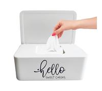 Moorfowl Hello Sweet Cheeks Flushable Wipes Holder Baby Wipes Dispenser Container Cute Funny Rustic Farmhouse Bathroom Decor