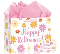 MOORIIY Floral Retirement Gift Bag