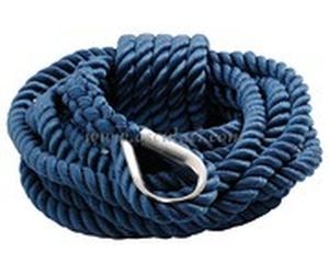 Mooring Line Anchor Rope 24mm Blue Spliced Stainless Thimble 15m long MRBE2415