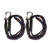Mooring Lines for Boats 2PCS Dock Lines Elastic Marine Rope Bungee Cords Shock Ties for Kayak Watercraft Jet Ski Pontoon Canoe Power Boat Accessories(Black-2PCS)