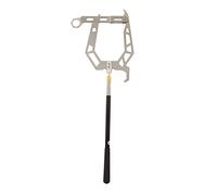 Mooring Rope Dock Threader, U Type Mooring Rope Threader Stainless Steel Dock Hook Cable Wire Guider Ship Parking Tool (With Telescopic Rod)