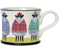 Moorland Pottery Tartan Woolly Rambler Sheep Earthenware Mug - 300ml